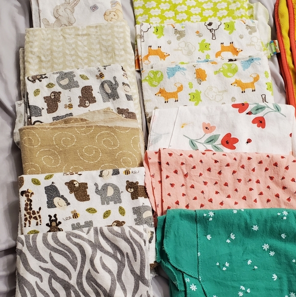 2/$15**Large lot 12 receiving blankets - Picture 2 of 6